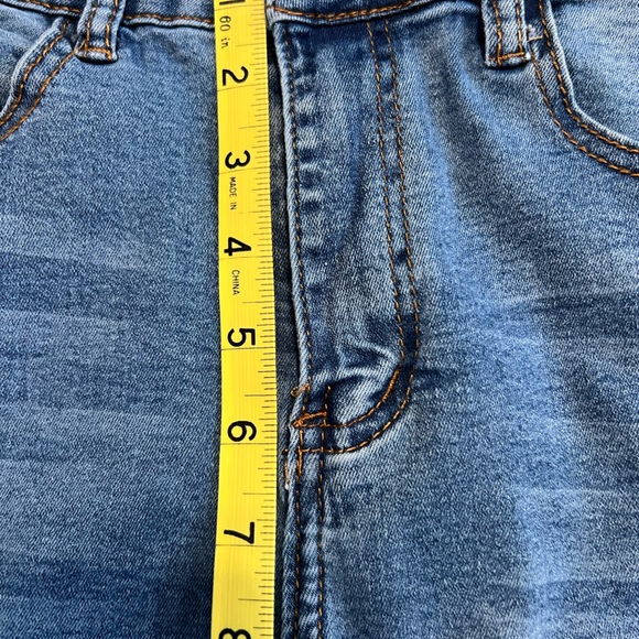 Shein High Waisted Distressed Stretchy Skinny Jeans Size XS Denim - Picture 5 of 13